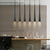 Lámpara Colgante Moderna LED en Forma de Cono con Altura Regulable para Comedor