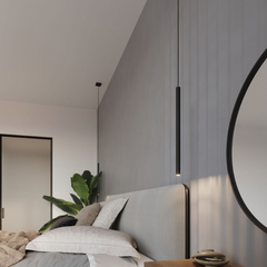 Lámpara Colgante Lineal LED Estilo Minimalista para Mesita de Noche