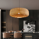 Lámpara Colgante de Mimbre Hecha a Mano Estilo Chino para Comedor