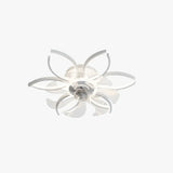 Ventilador de techo con diseño de flor LED silencioso Ø52 cm para dormitorio