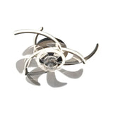 Ventilador de techo con diseño de flor LED silencioso Ø52 cm para dormitorio