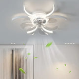 Ventilador de techo con diseño de flor LED silencioso Ø52 cm para dormitorio