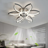 Ventilador de techo con diseño de flor LED silencioso Ø52 cm para dormitorio