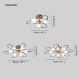 Lamparas para empotrar en plafon de diseño floral y multiple