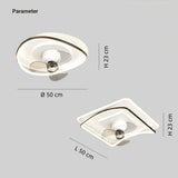 Ventilador de techo moderno con luz LED silencioso y oscilante para dormitorio