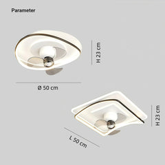 Ventilador de techo moderno con luz LED silencioso y oscilante para dormitorio