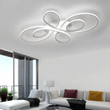 Lámpara de techo moderna LED regulable con diseño geométrico para salón