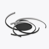 Lámpara de techo espiral de diseño moderno LED de metal para dormitorio