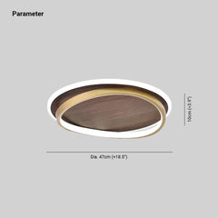 Lampara de Techo LED Regulable Acabado Nogal