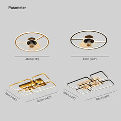 Lámparas ventiladores de techo con iluminación moderno estilo nórdico