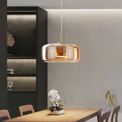 Lámpara colgante de vidrio LED de diseño moderno para comedor