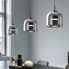 Lámpara colgante de vidrio LED de diseño moderno para comedor