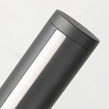 Baliza de jardín exterior LED IP65 moderna cilíndrica negra para caminos