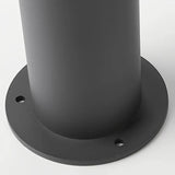 Baliza de jardín exterior LED IP65 moderna cilíndrica negra para caminos