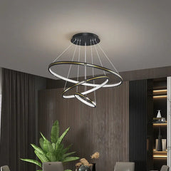 Lampara led circular colgante diseño creativo moderno