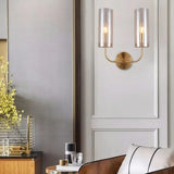Apliques modernos pared diseño de vidrio cilindro para salón