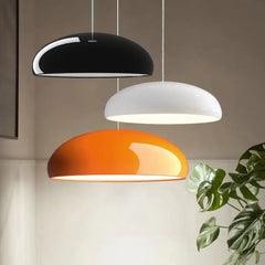 Lámpara colgante tipo campana moderna de metal regulable para comedor