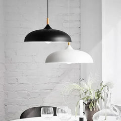 Lamparas colgantes isla cocina diseño sencillo de semicírculo negro
