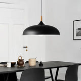 Lamparas colgantes isla cocina diseño sencillo de semicírculo negro