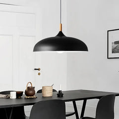 Lamparas colgantes isla cocina diseño sencillo de semicírculo negro
