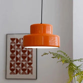 Lampara colgante naranja estilo vintage para comedor