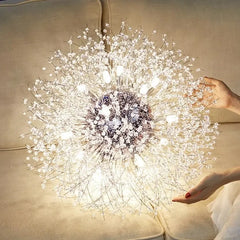 Candelabros modernos de cristal diente de león para comedor