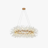 Lampara colgante de cristal diseño lujoso estilo diente de león
