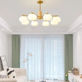 Arañas de luz modernas diseño en forma de flor estilo crema