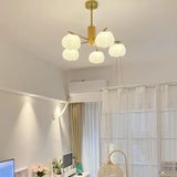 Arañas de luz modernas diseño en forma de flor estilo crema
