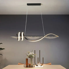 Lampara colgante led espiral diseño moderno y creativo para interiores