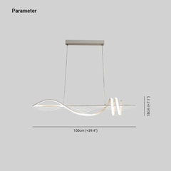 Lampara colgante led espiral diseño moderno y creativo para interiores