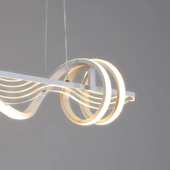 Lampara colgante led espiral diseño moderno y creativo para interiores