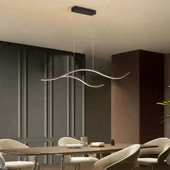 Lámparas colgantes para islas de cocina diseño lineal LED