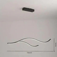 Lámparas colgantes para islas de cocina diseño lineal LED