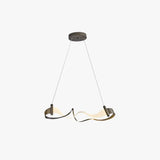 Lampara colgante led moderna diseño creativo de tiras onduladas
