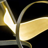 Lampara colgante led moderna diseño creativo de tiras onduladas