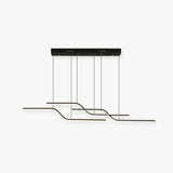Lámpara isla cocina diseño lineal moderno y elegante