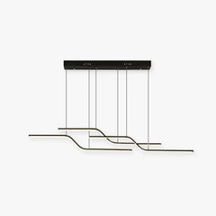 Lámpara isla cocina diseño lineal moderno y elegante