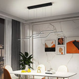 Lámpara isla cocina diseño lineal moderno y elegante