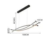Lampara colgante led lineal diseño moderno para comedor