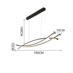 Lampara colgante led lineal diseño moderno para comedor