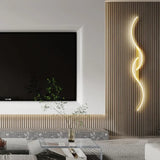 Aplique de pared moderno regulable con diseño ondulado para dormitorio