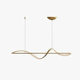 Lámpara colgante de diseño moderno en espiral con LED para isla de cocina