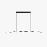 Lámpara colgante ondulada LED minimalista para isla de cocina