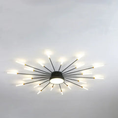 Lámpara de techo sputnik regulable de metal de estilo moderno para salón