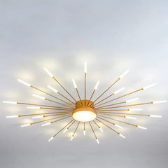 Lámpara de techo sputnik regulable de metal de estilo moderno para salón