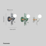 Aplique de pared industrial para dormitorio con estilo creativo