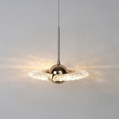 Lámpara Colgante Diseño Moderno Dorado Giratorio para Mesita Noche