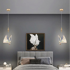 Lámpara Colgante Mariposa LED Moderna Multicolor para Mesita de Noche