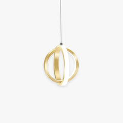 Lampara led colgante moderna diseño creativo en color dorado